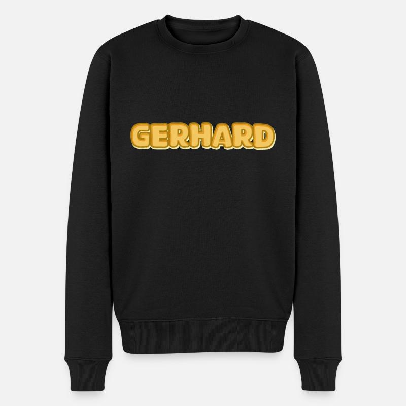 Gerhard als Gerhard - Männer Premium Bio Pullover - Schwarz