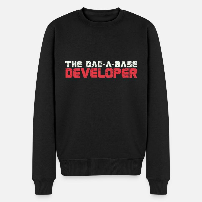 The Dad-A-Base Devloper - Männer Premium Bio Pullover - Schwarz