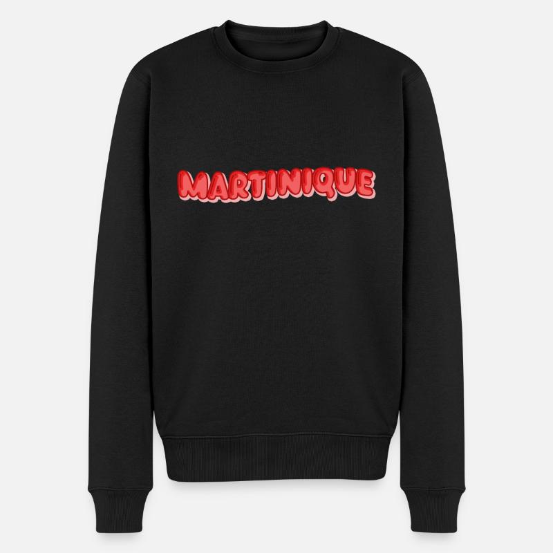 Urlaub Martinique - Männer Premium Bio Pullover - Schwarz