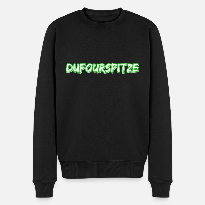 Dufourspitze - Männer Premium Bio Pullover - Schwarz
