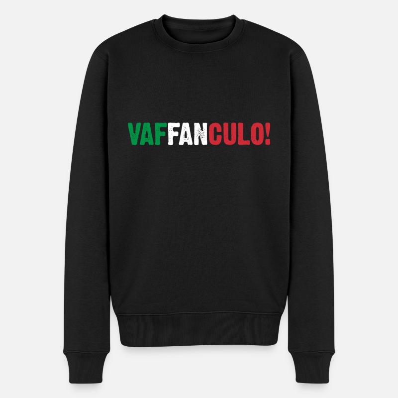 Italien Italiener Vaffanculo - Männer Premium Bio Pullover - Schwarz