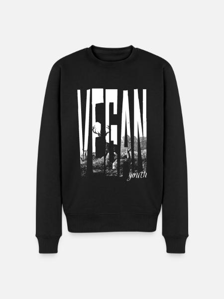 Vegan Youth Deer - Men's Premium Organic Jumper - black
