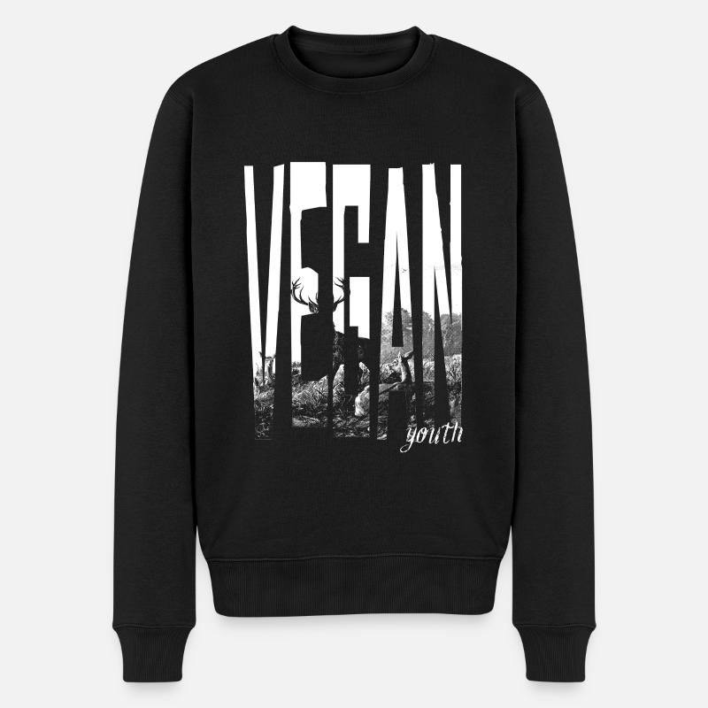 Vegan Youth Deer - Pull Premium bio Homme - noir