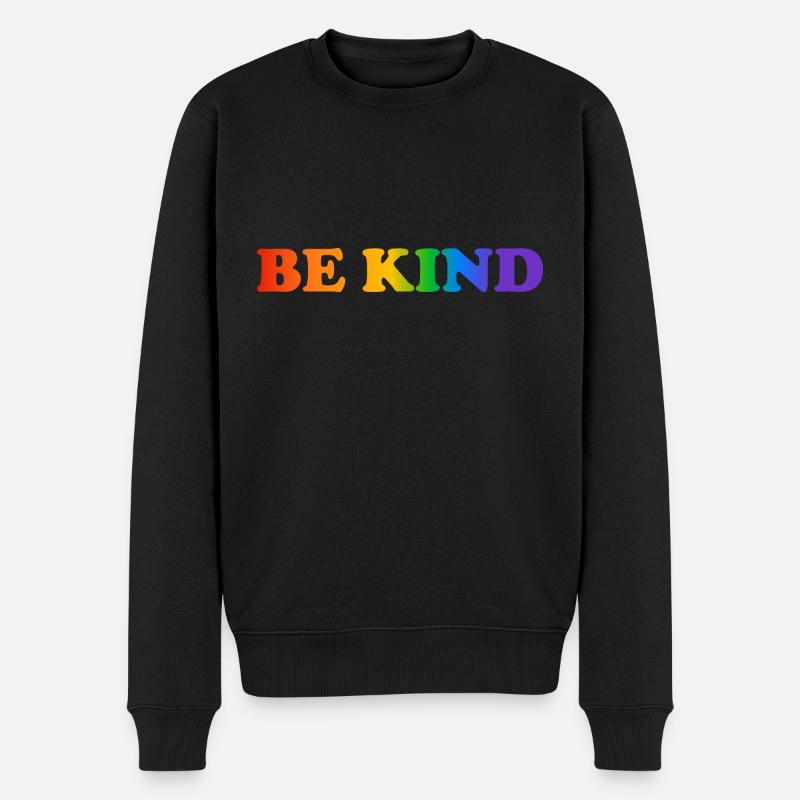 Be Kind Arc-en-ciel LGBT Pride - Pull Premium bio Homme - noir