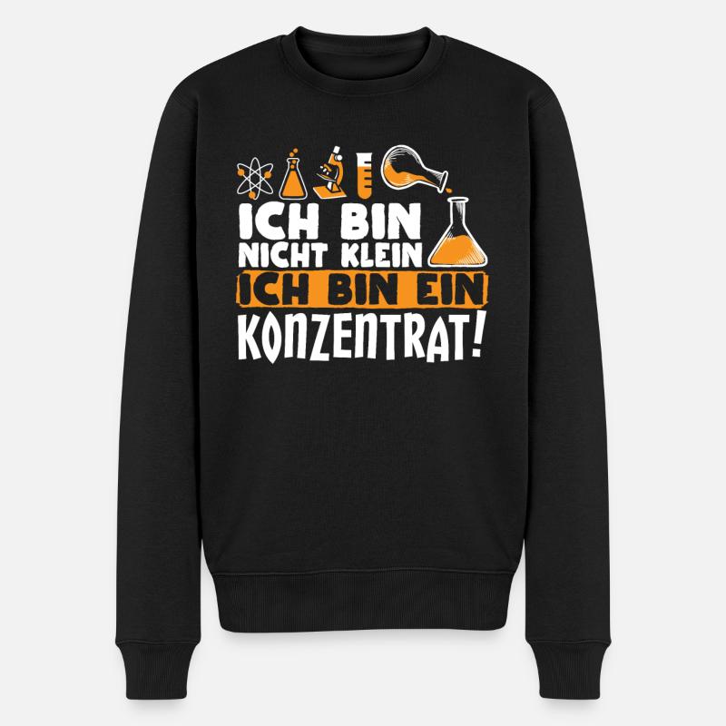 Chemie Ich bin nicht klein Ich bin ein Konzentrat - Männer Premium Bio Pullover - Schwarz