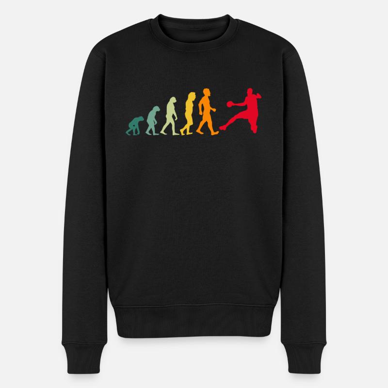 Handball Evolution Handballspieler - Männer Premium Bio Pullover - Schwarz