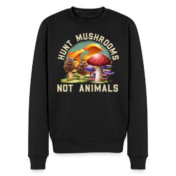 Jagd Pilze Nicht Tiere Mykologie Futtersuche - Männer Premium Bio Pullover - Schwarz - Vorne - Nico (187cm)
