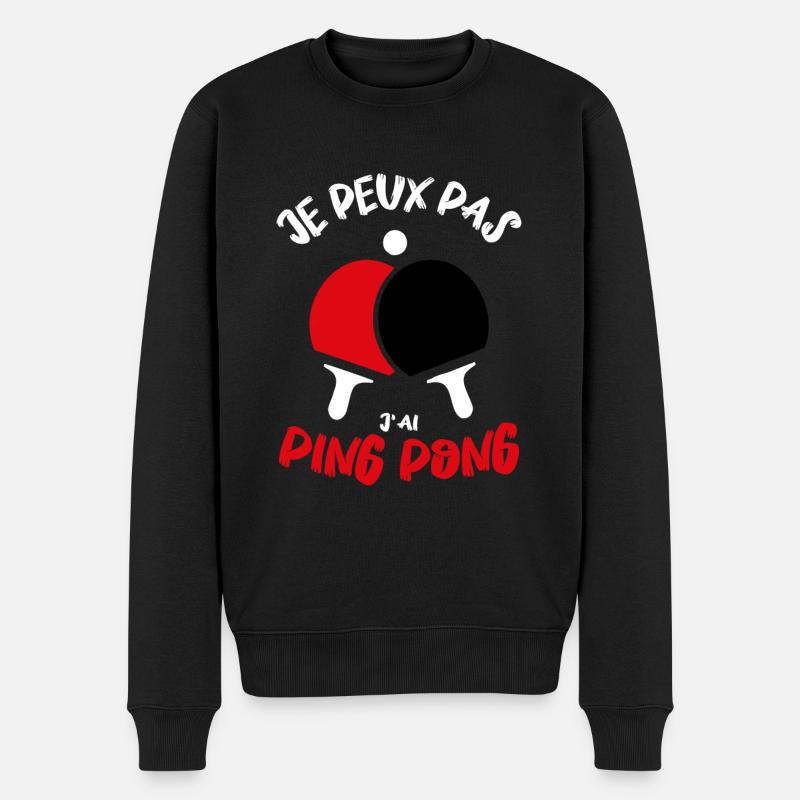 je peux pas j ai ping Pong - Pull Premium bio Homme - noir