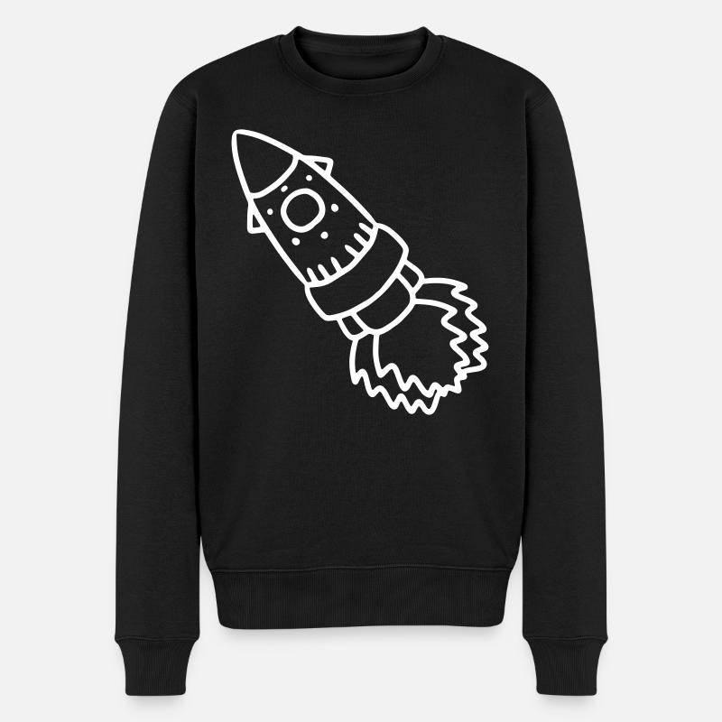 Vaisseau spatial Fusée Vaisseau spatial - Pull Premium bio Homme - noir