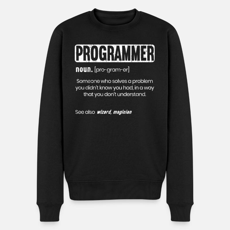 Codeurs de programmation drôle - Pull Premium bio Homme - noir