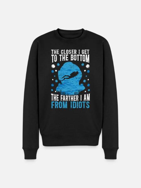 Scuba Diver Diving Saying - Men's Premium Organic Jumper - black