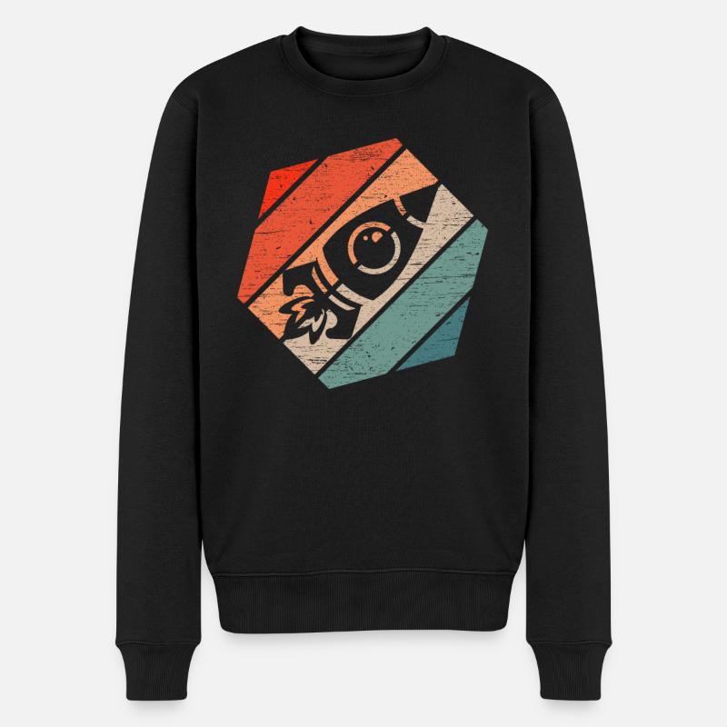 Vaisseau spatial astronaute fusée - Pull Premium bio Homme - noir