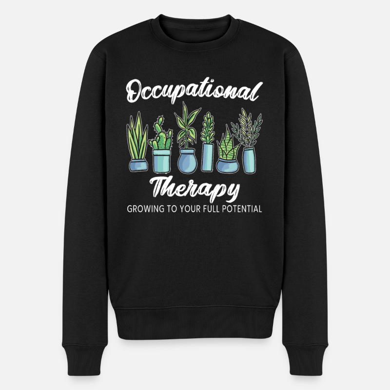Ergotherapie OT Medizinisches Gesundheitswesen - Männer Premium Bio Pullover - Schwarz