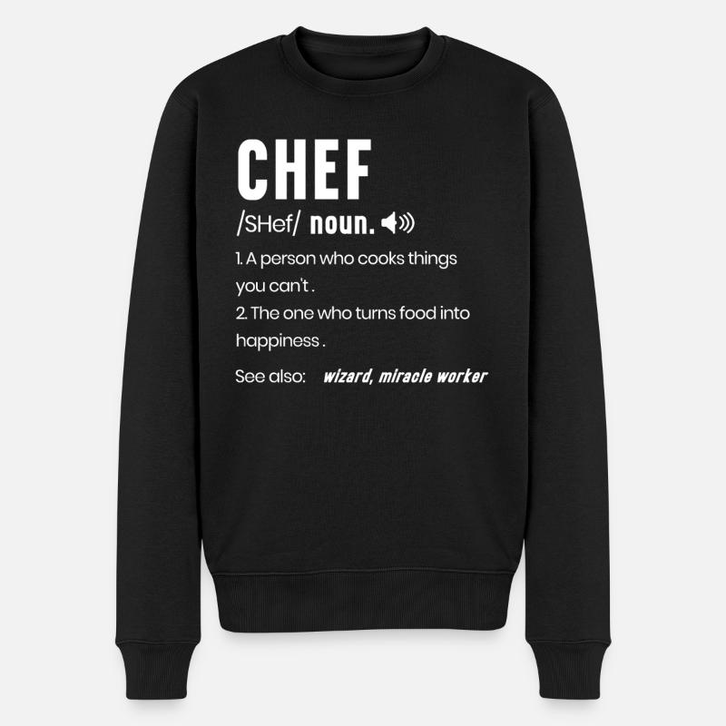 Koch Description Cuisine culinaire - Pull Premium bio Homme - noir