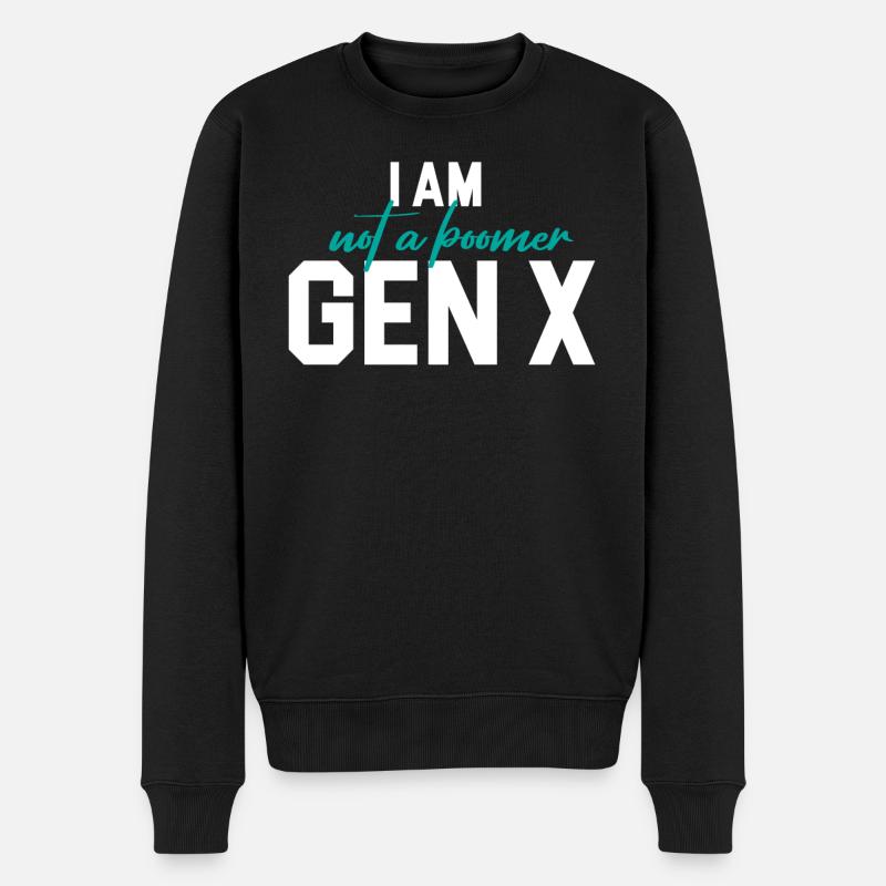Ich Bin Kein Boomer Silent Generation Gen X - Männer Premium Bio Pullover - Schwarz