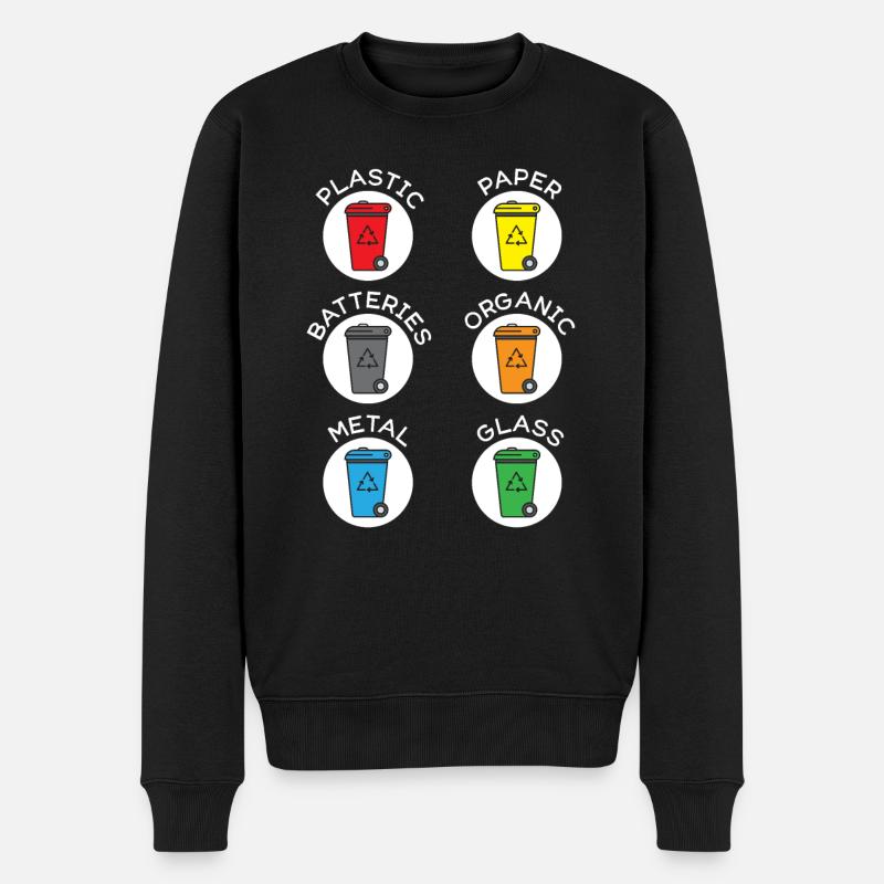 Recycling Abfallwirtschaft Müllsammler - Männer Premium Bio Pullover - Schwarz