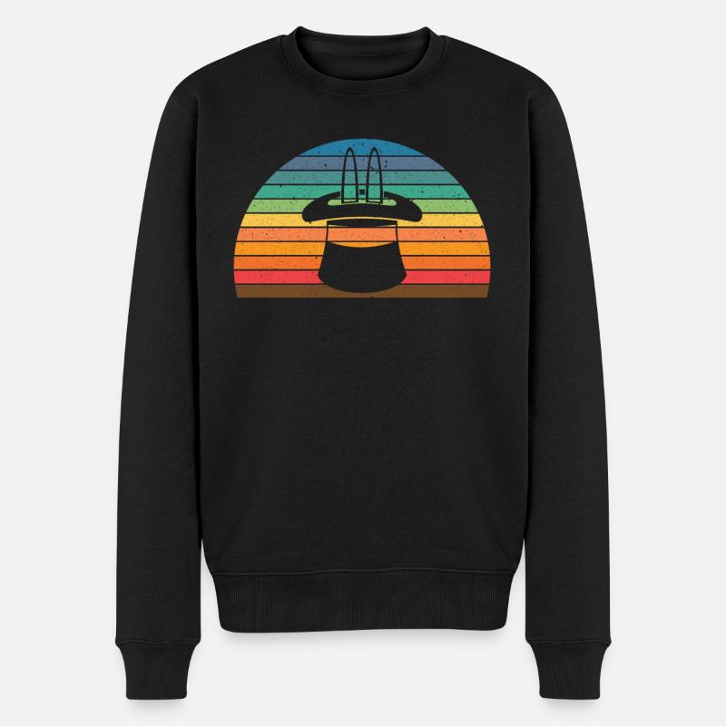 Magier Magie Zaubertricks Illusionist - Männer Premium Bio Pullover - Schwarz