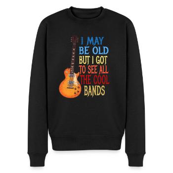 Rock Musik Opa Großvater Spruch Humor Geschenkidee - Männer Premium Bio Pullover - Schwarz - Vorne - Nico (187cm)