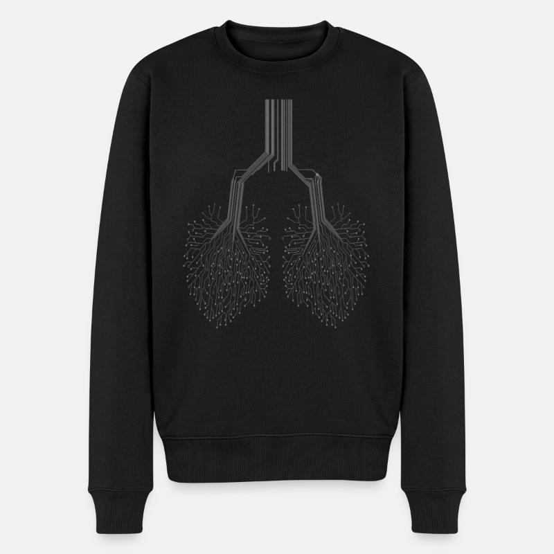 Informatiker Informatik Programmierer Nerd Geek - Männer Premium Bio Pullover - Schwarz