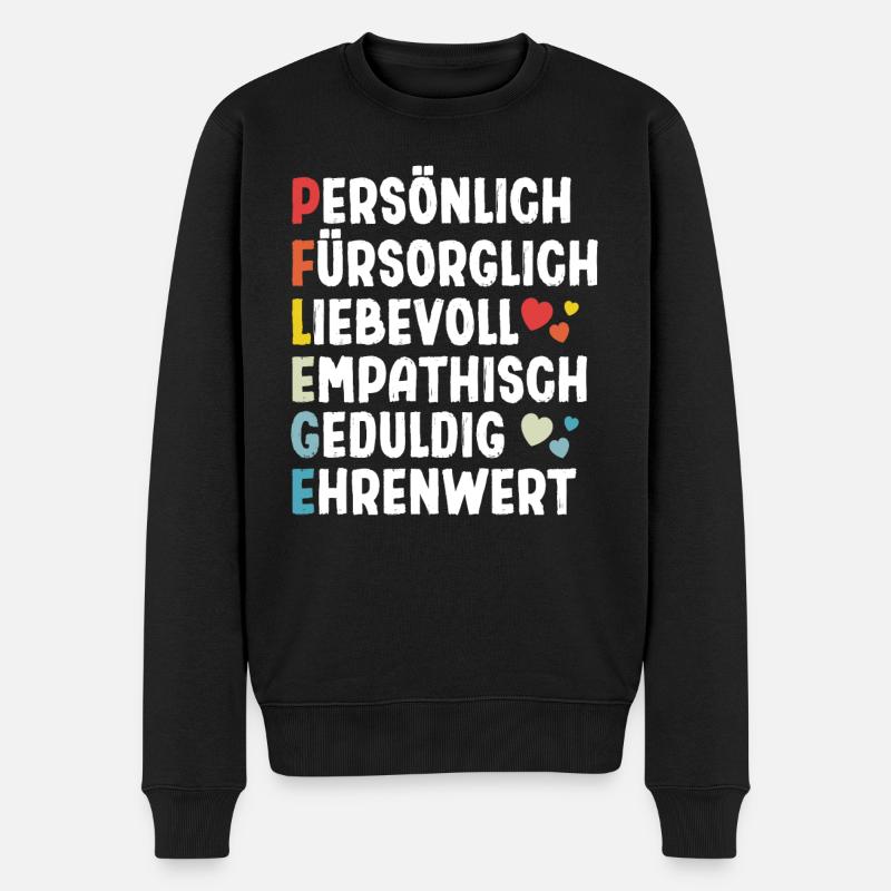 Pflege Definition - Männer Premium Bio Pullover - Schwarz