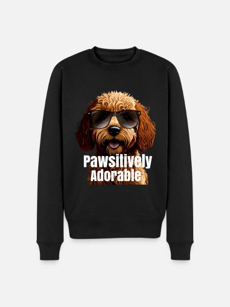 Pfoten Entzückend - Männer Premium Bio Pullover - Schwarz