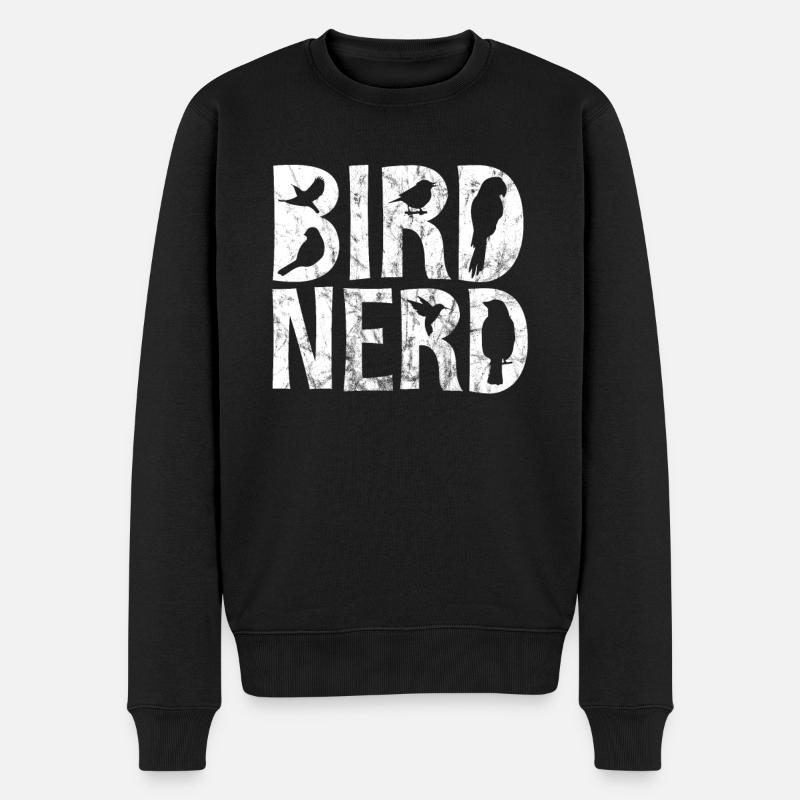 Birdwatching / birdwatching - Maglione ecologico premium da uomo - nero