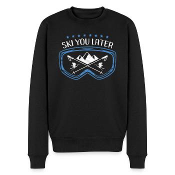 Skifahrer Ski You Later Lustiger Spruch Für Skifah - Männer Premium Bio Pullover - Schwarz - Vorne - Nico (187cm)