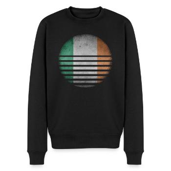 Irish Sun Design Irland - St. Patrick's Day - Ire - Männer Premium Bio Pullover - Schwarz - Vorne - Nico (187cm)