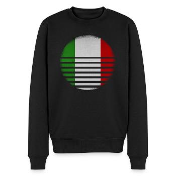 Italien Retro Sun - Italia - Männer Premium Bio Pullover - Schwarz - Vorne - Nico (187cm)