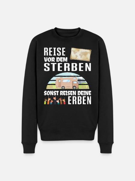 Reise vor dem Sterben - Campen Wohnmobil - Männer Premium Bio Pullover - Schwarz