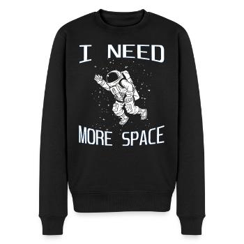I need more Space - Astronaut - Men's Premium Organic Jumper - black - Front - Nico (187cm)