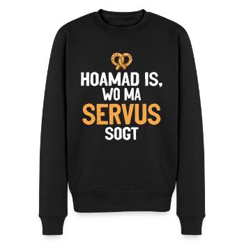 Bayern Bayerische Kultur Servus Bayerisch Geschenk - Männer Premium Bio Pullover - Schwarz - Vorne - Nico (187cm)