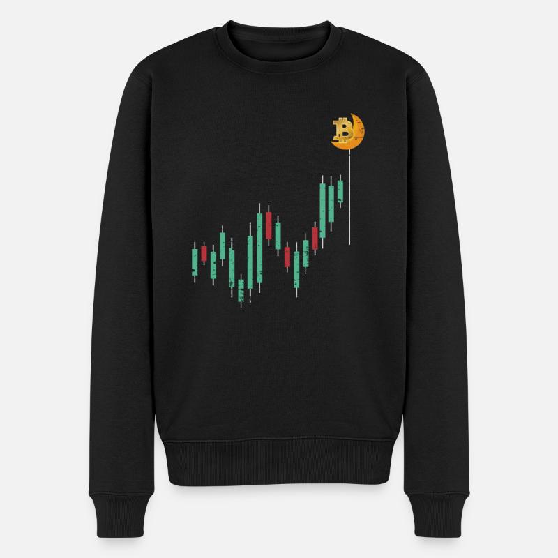 Bitcoin crypto-monnaie BTC drôle cadeau - Pull Premium bio Homme - noir