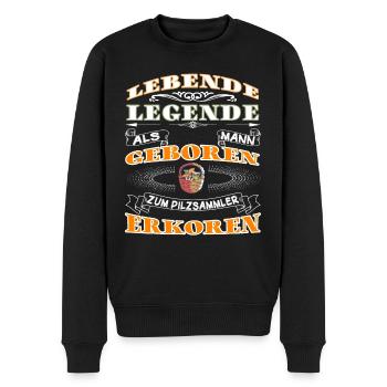 Pilzsammler Legende - Pilze sammeln Pilz - Männer Premium Bio Pullover - Schwarz - Vorne - Nico (187cm)