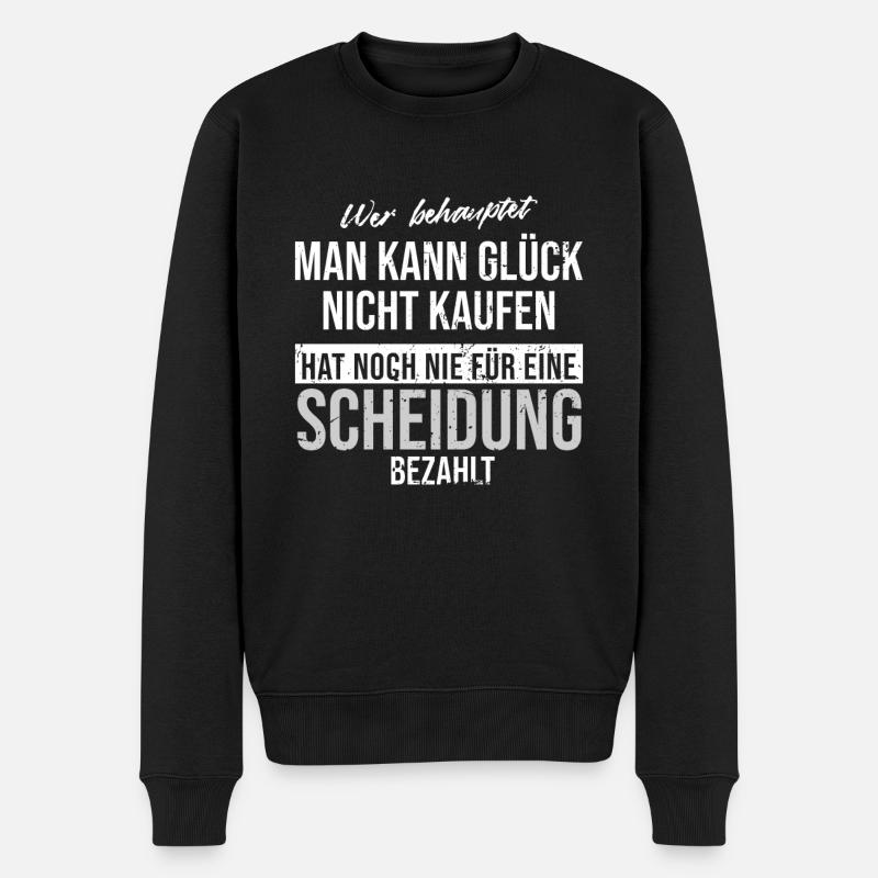 Scheidung - Männer Premium Bio Pullover - Schwarz