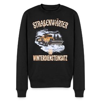 Road attendant In winter service truck - Men's Premium Organic Jumper - black - Front - Nico (187cm)