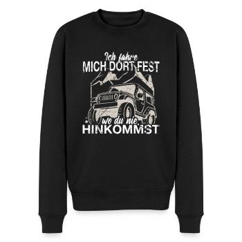 Geländewagen - Männer Premium Bio Pullover - Schwarz - Vorne - Nico (187cm)