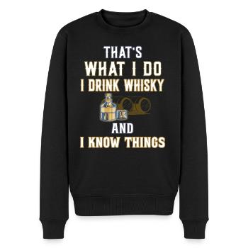 Thats what I do I drink Whisky - Whiskey Drinker - Men's Premium Organic Jumper - black - Front - Nico (187cm)
