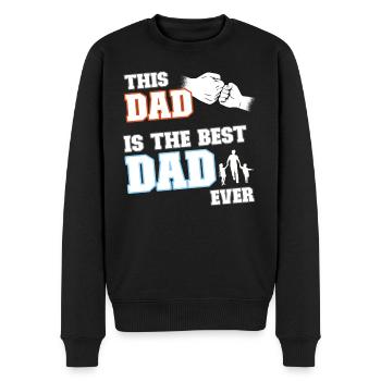 This Dad is the best Dad ever - Father's Day Gift - Men's Premium Organic Jumper - black - Front - Nico (187cm)