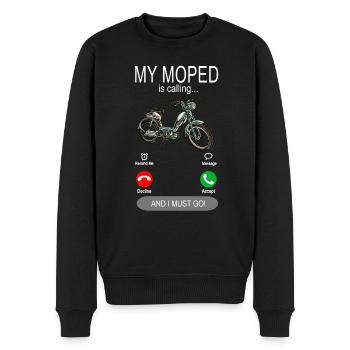 My Moped is calling - Moped Driver Moped - Men's Premium Organic Jumper - black - Front - Nico (187cm)