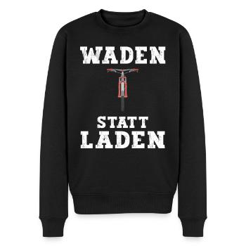 Waden statt Laden - Mountainbiken Anti Ebike - Männer Premium Bio Pullover - Schwarz - Vorne - Nico (187cm)