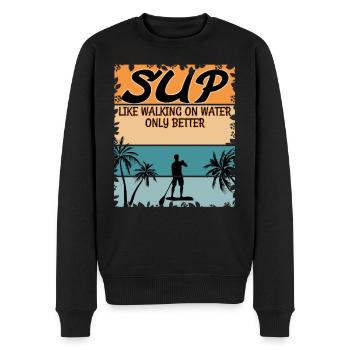 Sup Vintage Rétro - Stand Up Paddle Mâle - Pull Premium bio Homme - noir - Devant - Nico (187cm)