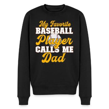 Mon joueur de baseball préféré m’appelle papa fête des pères - Pull Premium bio Homme - noir - Devant - Nico (187cm)