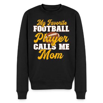 Ma joueuse de football préférée m’appelle maman - Mère - Pull Premium bio Homme - noir - Devant - Nico (187cm)