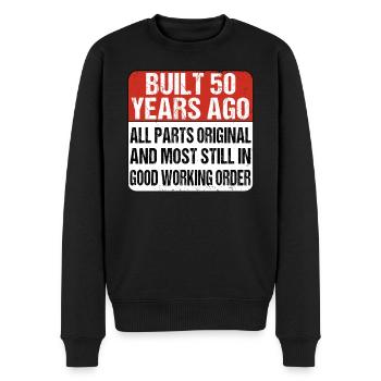Built 50 Years Ago - 50 Geburtstag - Männer Premium Bio Pullover - Schwarz - Vorne - Nico (187cm)