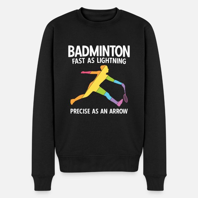 Badminton - Männer Premium Bio Pullover - Schwarz