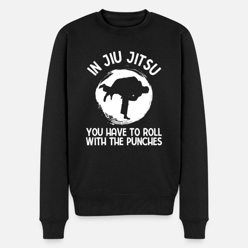 BJJ Jiu Jitsu - Männer Premium Bio Pullover - Schwarz