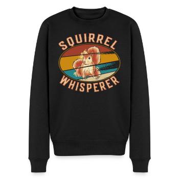 Retro Vintage Squirrel Whisperer - Men's Premium Organic Jumper - black - Front - Nico (187cm)