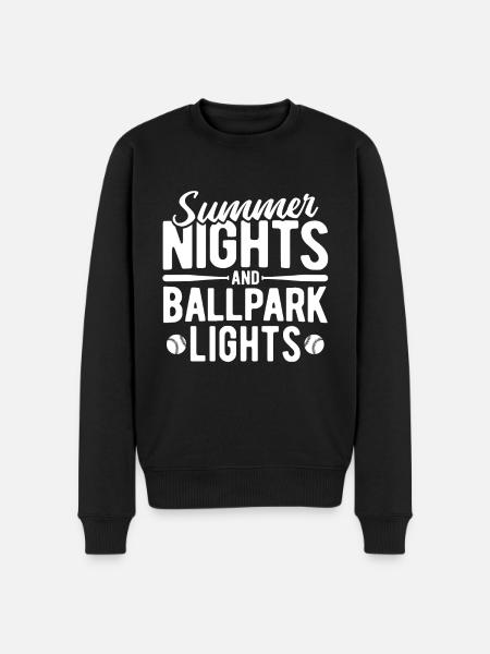 Baseball - Männer Premium Bio Pullover - Schwarz