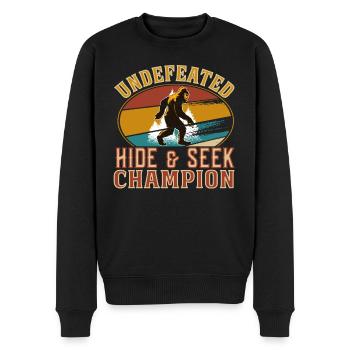 Champion invaincu de cache-cache Bigfoot Monster - Pull Premium bio Homme - noir - Devant - Nico (187cm)